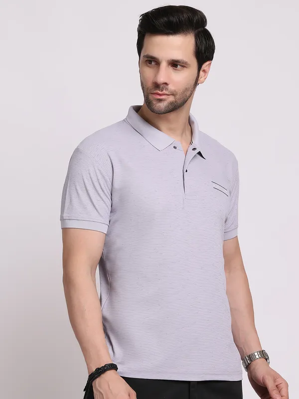 Purple_Polycotton_T-Shirt_For_Men