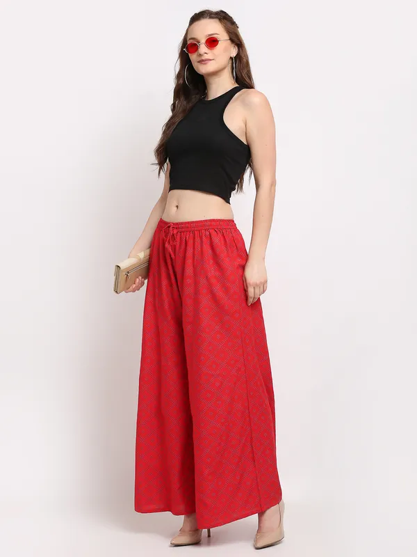 Red_Rayon_Palazzo_For_Women
