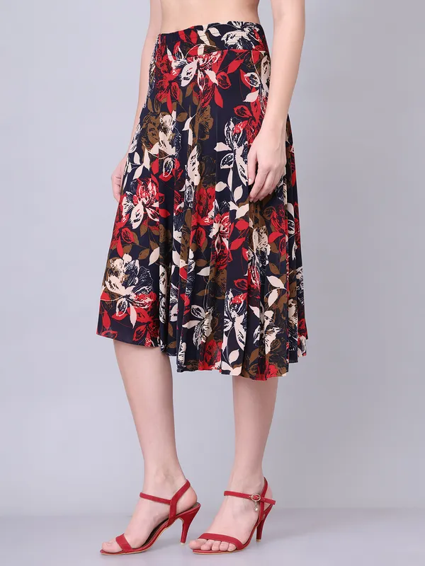 Multi_Color_Polyester_Lycra_Skirt_For_Women