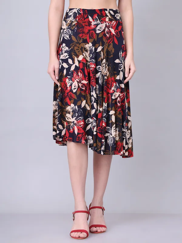 Multi_Color_Polyester_Lycra_Skirt_For_Women