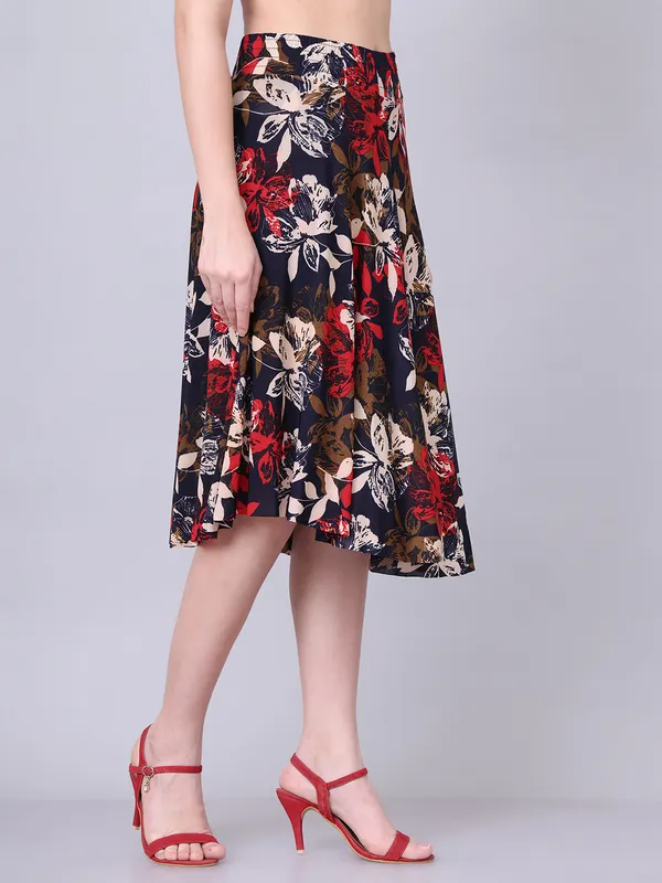 Multi_Color_Polyester_Lycra_Skirt_For_Women