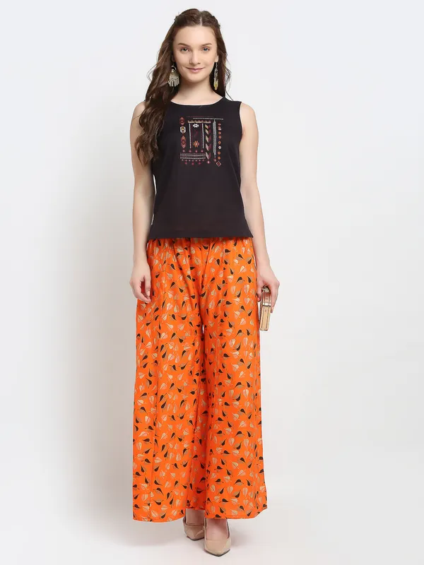 Orange_Rayon_Palazzo_For_Women