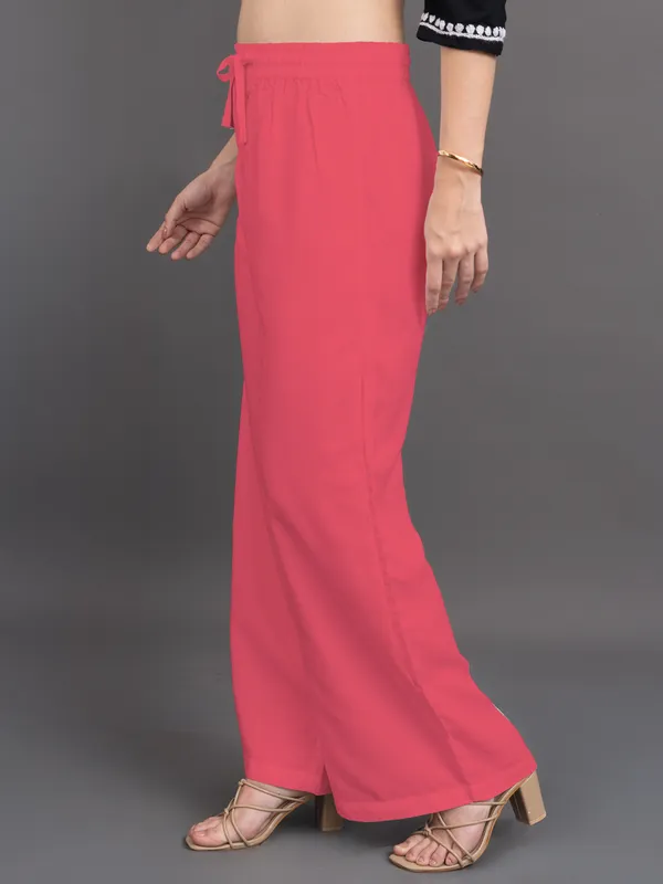 Peach_Rayon_Palazzo_For_Women