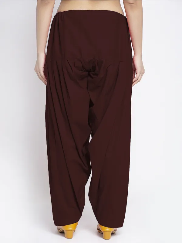 Brown_Cotton_Salwar_For_Women