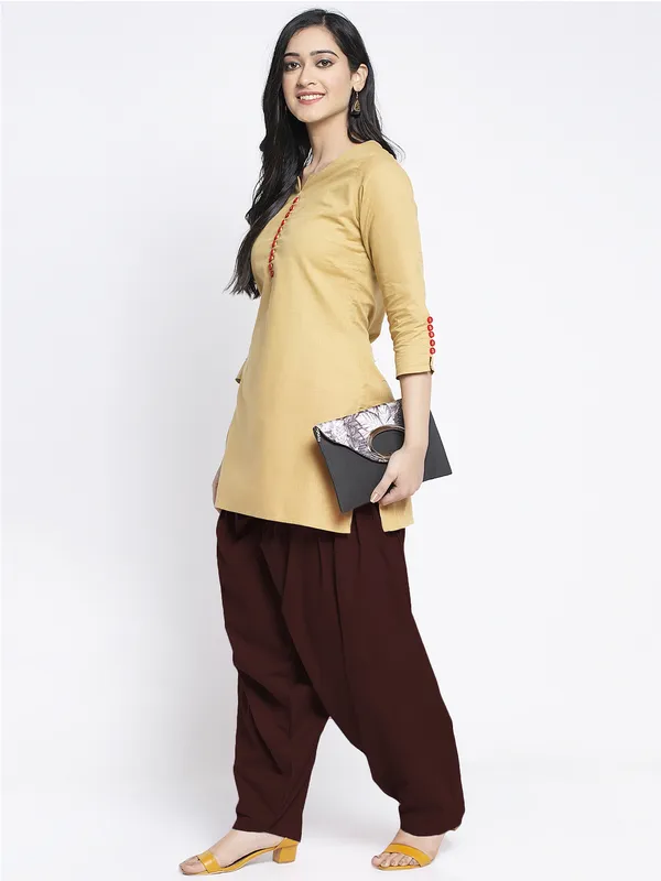 Brown_Cotton_Salwar_For_Women