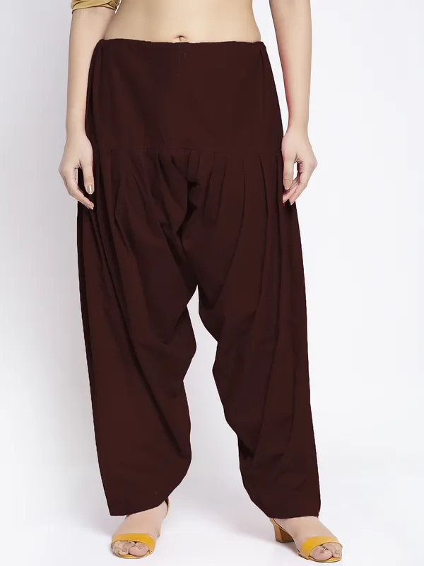 Brown_Cotton_Salwar_For_Women