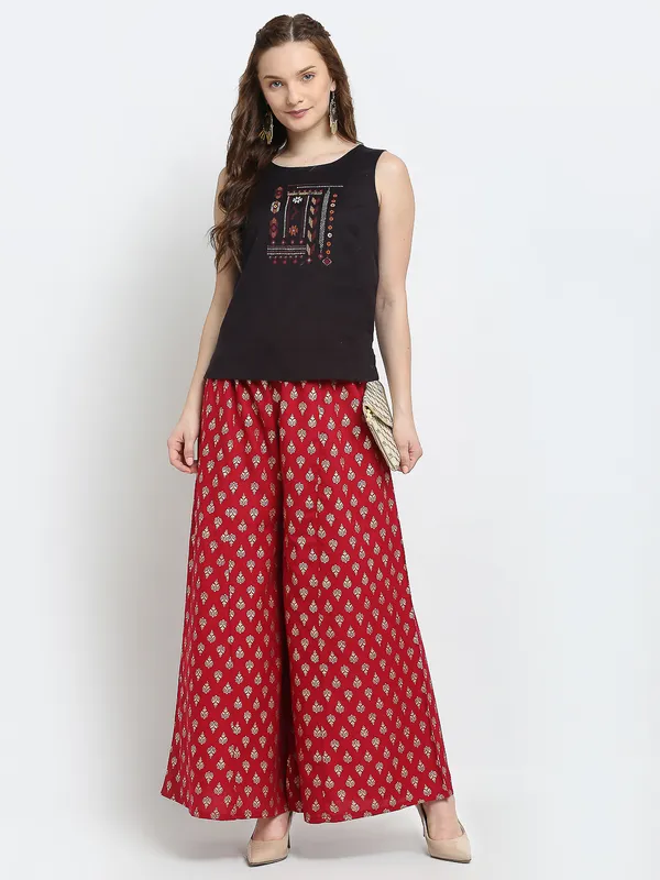 Maroon_Rayon_Palazzo_For_Women