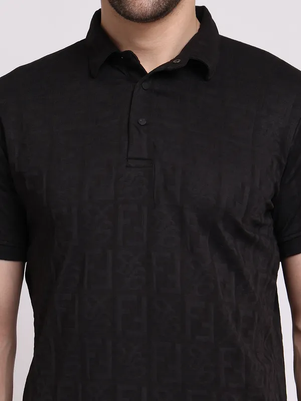 Black_Polycotton_T-Shirt_For_Men