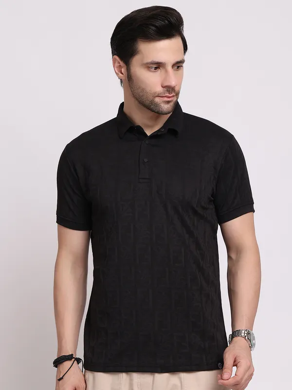 Black_Polycotton_T-Shirt_For_Men