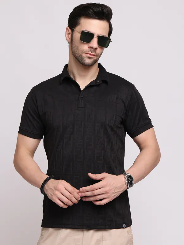 Black_Polycotton_T-Shirt_For_Men