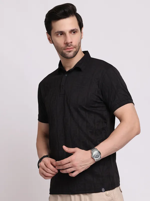 Black_Polycotton_T-Shirt_For_Men