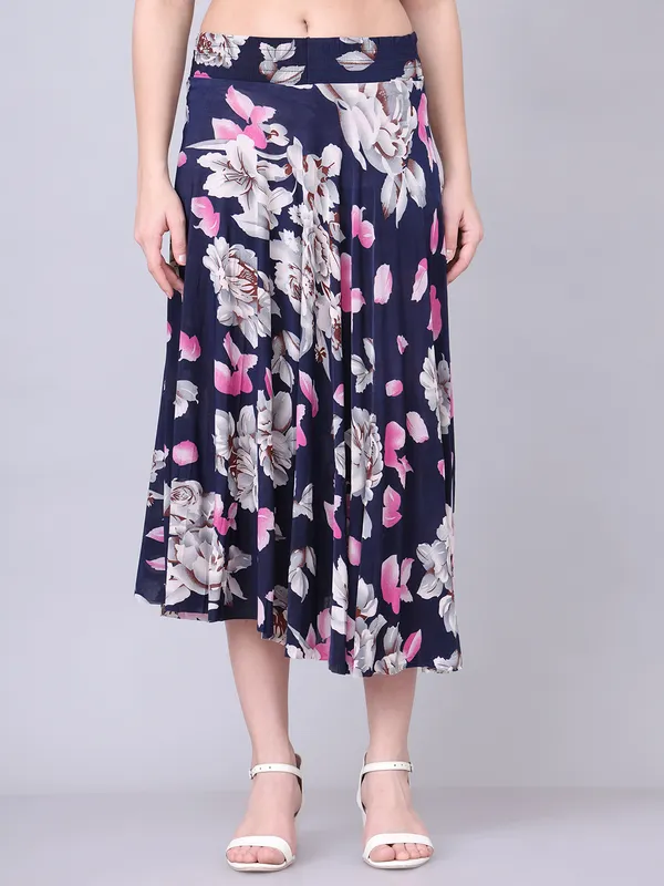 Multi_Color_Polyester_Lycra_Skirt_For_Women