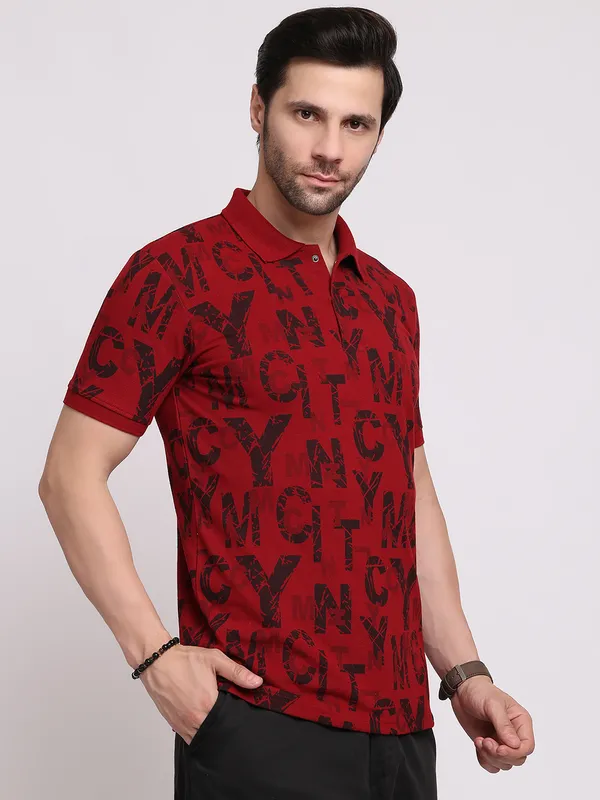Maroon_Cotton_T-Shirt_For_Men