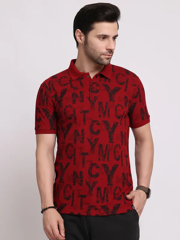 Maroon_Cotton_T-Shirt_For_Men