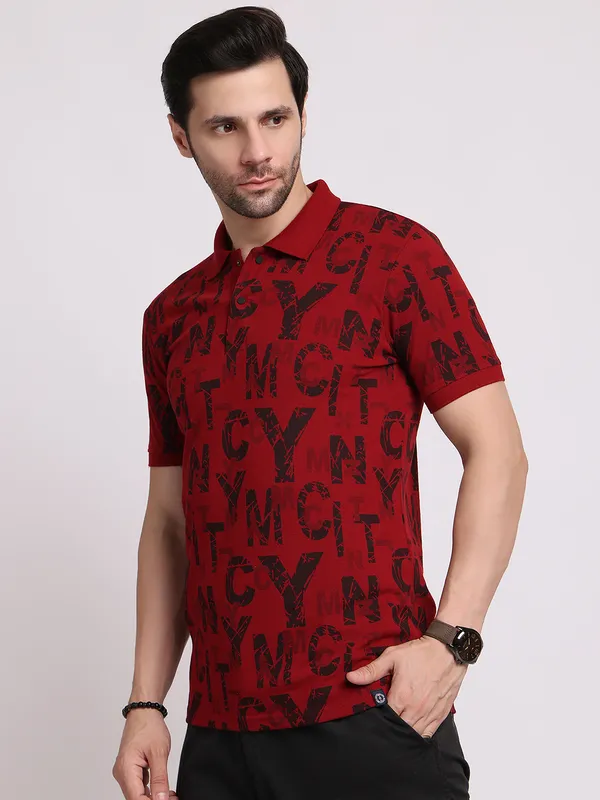 Maroon_Cotton_T-Shirt_For_Men