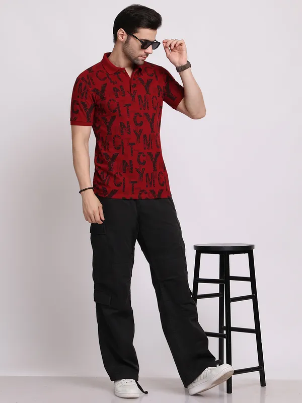 Maroon_Cotton_T-Shirt_For_Men
