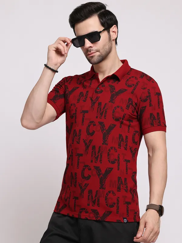 Maroon_Cotton_T-Shirt_For_Men