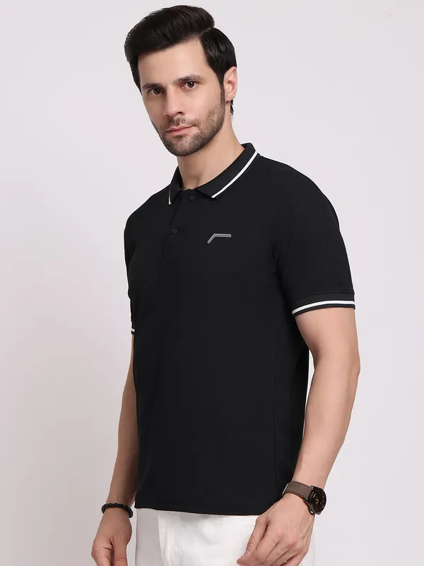 Black_Polycotton_T-Shirt_For_Men