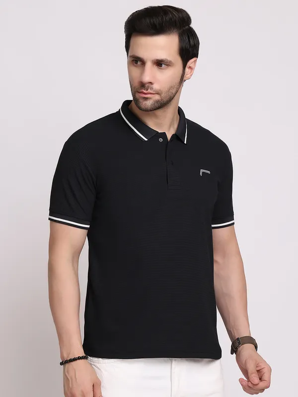 Black_Polycotton_T-Shirt_For_Men