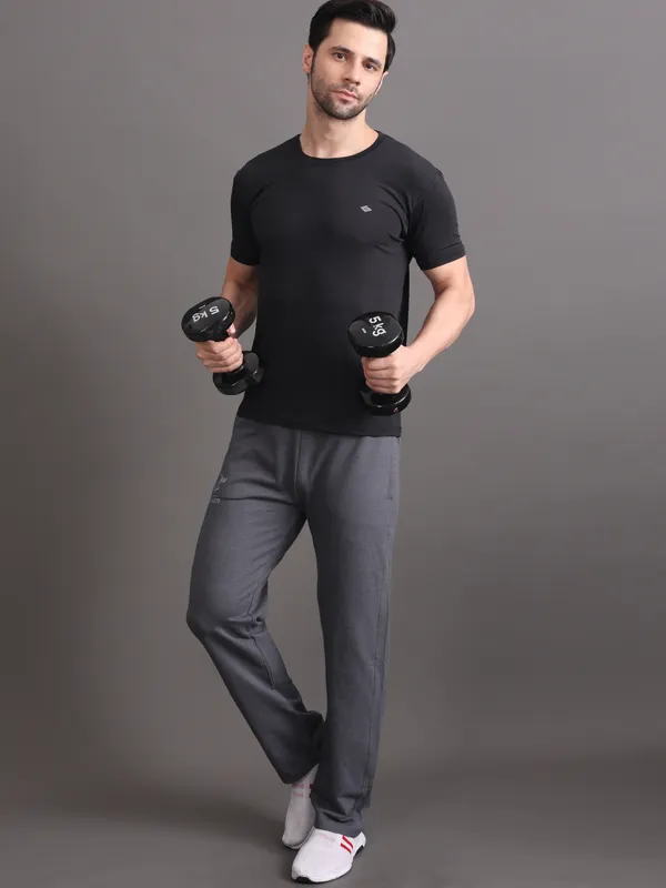 Black::Navy_Blue_Polyester_T-Shirt_For_Men