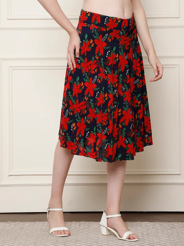 Multi_Color_Polyester_Lycra_Skirt_For_Women