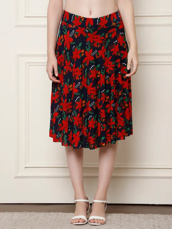 Multi_Color_Polyester_Lycra_Skirt_For_Women