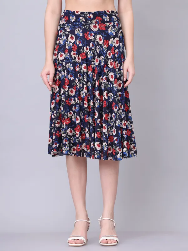 Multi_Color_Polyester_Lycra_Skirt_For_Women
