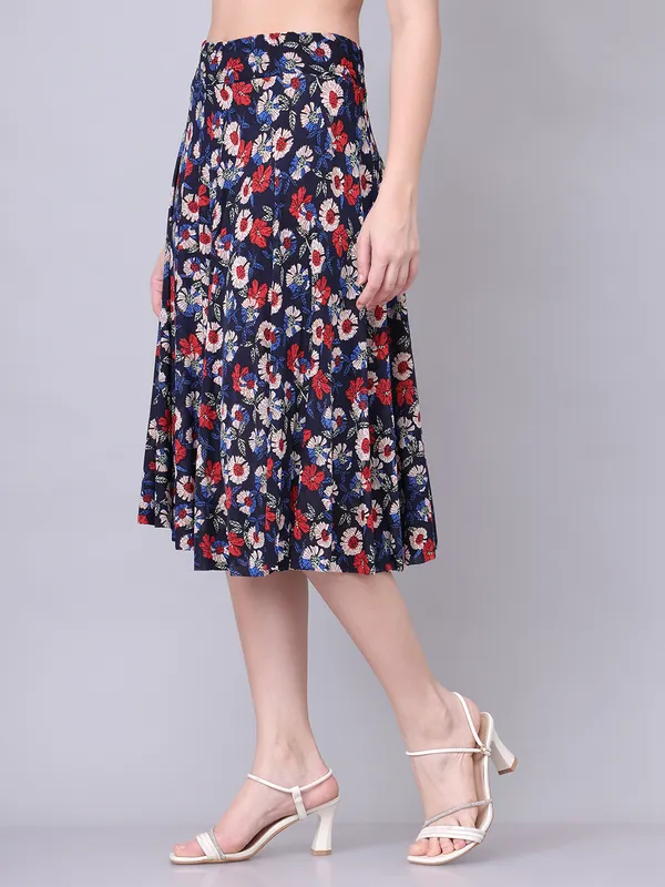 Multi_Color_Polyester_Lycra_Skirt_For_Women