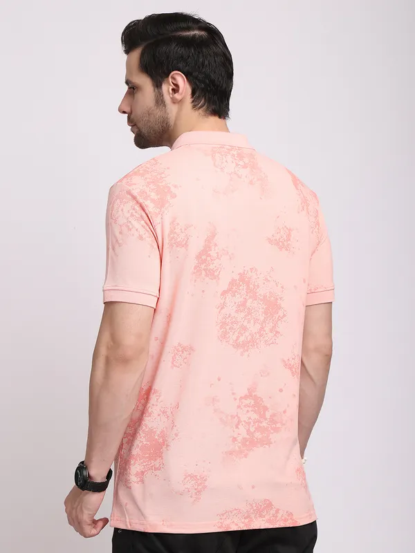 Peach_Cotton_T-Shirt_For_Men