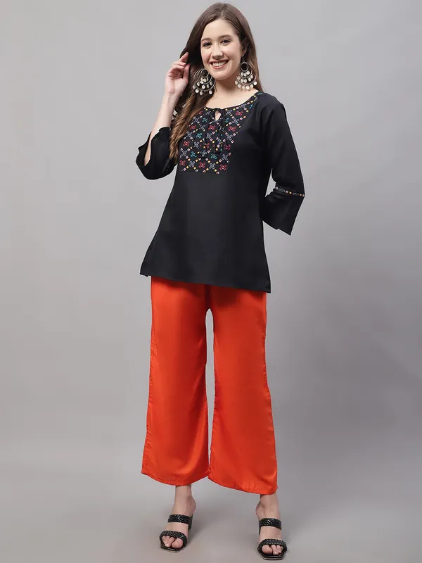 Orange_Rayon_Palazzo_For_Women