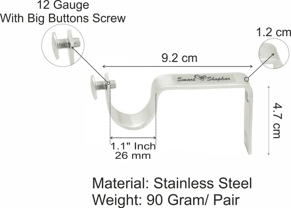 Single_Center_support_Lara_Stainless_Steel__Pack_of_6