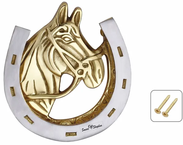 Door_Knocker_Horse_Brass_Gold_Pack_of_1