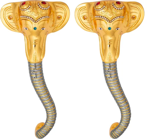 Pull_Handle_Ganesha_Muktidaya_Brass_Gold_Silver_Pack_of_2