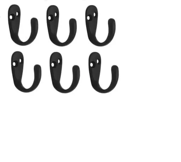 Wall_Hook_Single_Jack(J)_Aluminium_Alloys_Silver_Pack_of_6