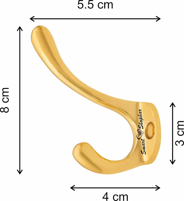 Wall_hook_Pluk_Coat_Aluminium_Alloys_Gold_Pack_of_2