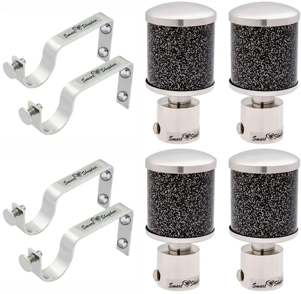 Curtain_Bracket_Glitter_Star_Stainless_Steel_and_Aluminium_Alloys_Yellow_Silver_Pack_of_2