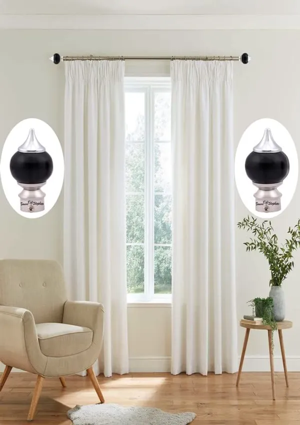 Curtain_Bracket_Pike_Stainless_Steel_Black_Silver_Pack_of_2