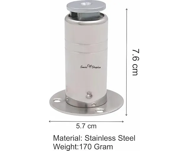 Durable_Stainless_Steel_Round_Door_Magnet_|_3_Inch_|_Silver_|_Pack_of_4_|_Strong_Magnetism_|_Door_Accessories