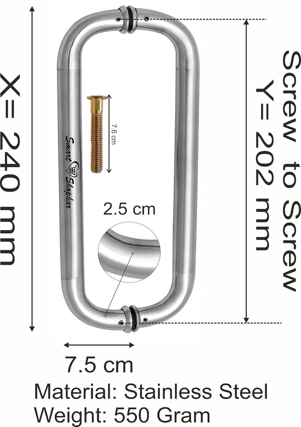 Glass_Pipe_Handle_Bocaro_Stainless_Steel_Silver_Pack_of_1