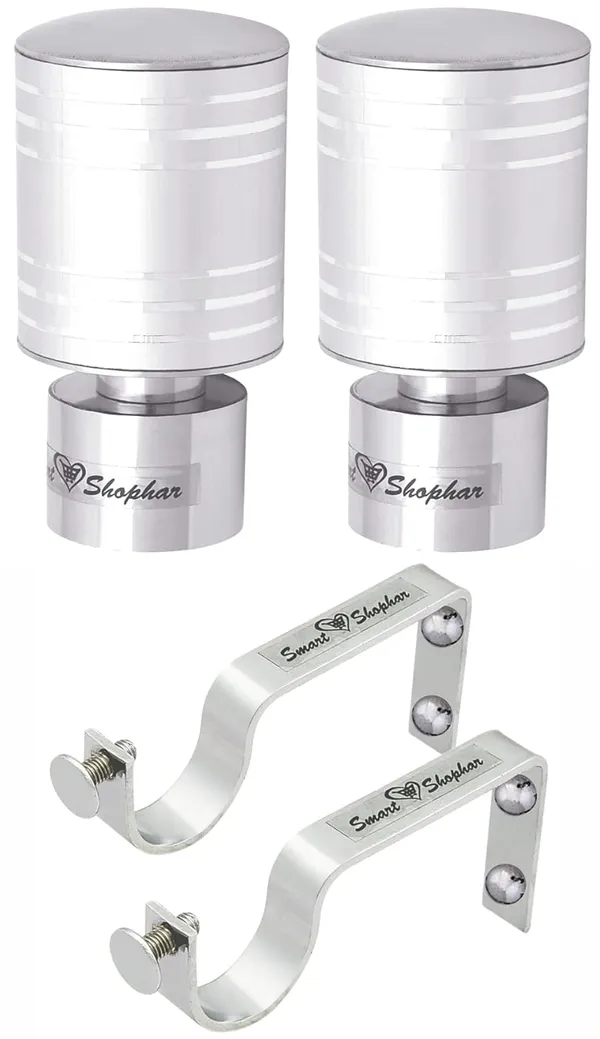 Curtain_Bracket_Livon_Stainless_steel_and_Aluminium_Alloys_White_Silver_Pack_of_1