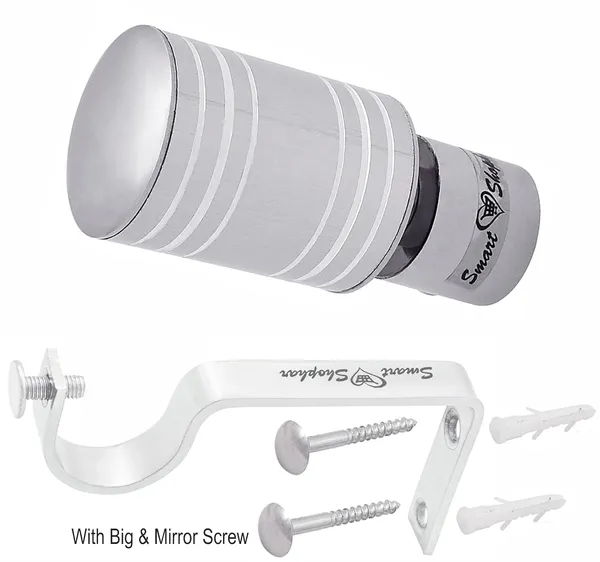 Curtain_Bracket_Livon_Stainless_steel_and_Aluminium_Alloys_White_Silver_Pack_of_1