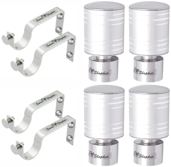 Curtain_Bracket_Livon_Stainless_steel_and_Aluminium_Alloys_White_Silver_Pack_of_2