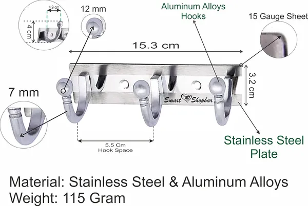 Wall_hook_Ego_Stainless_steel_and_Aluminium_Alloys_Silver_Pack_of_12