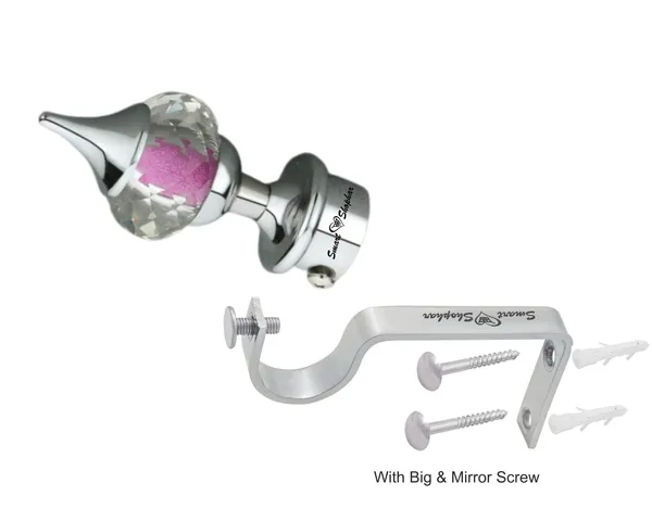 Curtain_bracket_Sparkler_Stainless_Steel_and_Glass_Silver_Pack_of_4