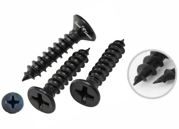 (Pack_of_100)_Steel_Phillips_Flat_Head_Sheet_Metal_Screws_Black_Oxide