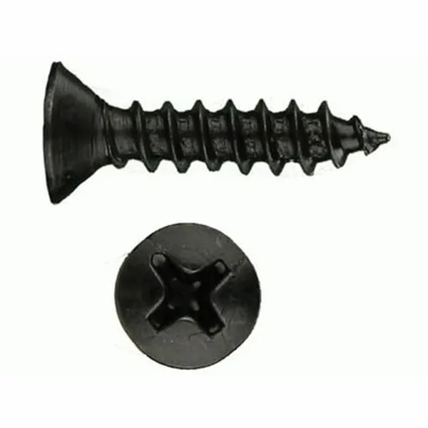 (Pack_of_500)_Steel_Phillips_Flat_Head_Sheet_Metal_Screws_Black_Oxide