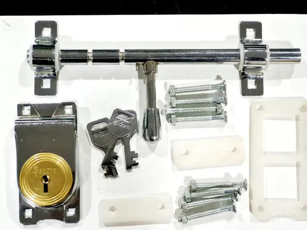 Aldrop_Lock_Rod_Lock_Brass_and_Steel_Silver_Pack_of_1