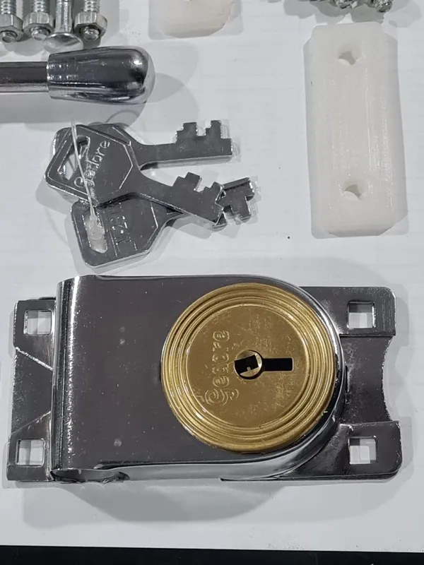 Aldrop_Lock_Rod_Lock_Brass_and_Steel_Silver_Pack_of_1