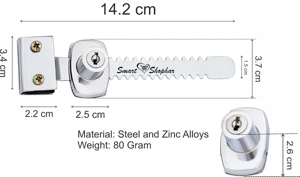 Glass_Lock_Tarmenet_Steel_and_Zinc_Alloys_Silver_Pack_of_12
