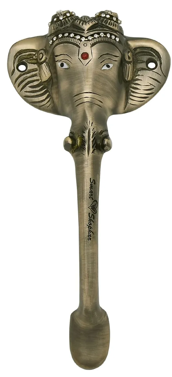 Pull_handle_Elephant_Brass_Antique_Pack_of_1